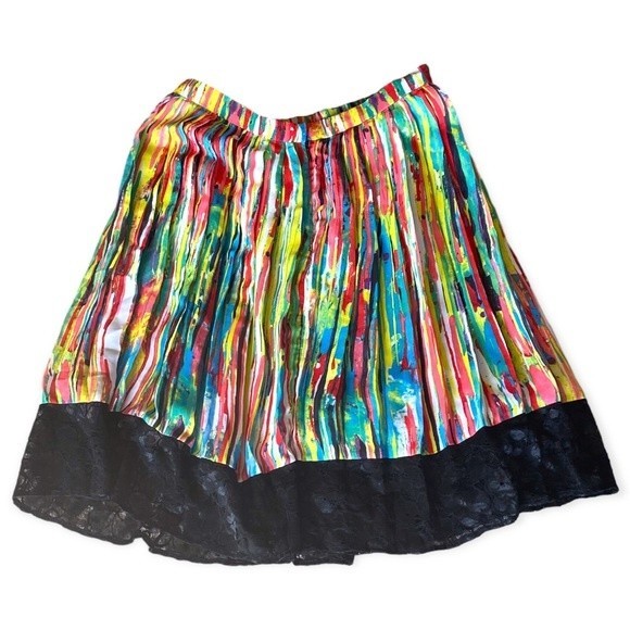 Prabal Gurung For Target Colorful Skirt With Lace - Picture 4 of 8